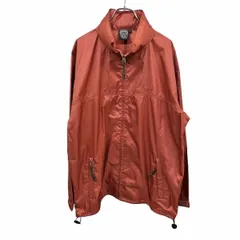 【中古】[印象AB] AIGLE エーグル ジャケット メンズ L ブラウン 茶 ポリ100% 袖口にベルクロ ジップポケット 薄手 裏地無し 隠しフード 長袖 ハイネック ロゴ刺繍 裾に調節ゴムのサムネイル