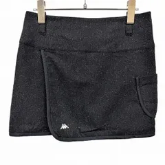 【中古】[印象AB] KAPPA カッパ ミニスカート レディース 5 チャコールグレー (ネップ：白) 毛×ナイロン×シルクなど Dリング付き ゴルフ 微起毛 裏地付き 後ろファスナーのサムネイル