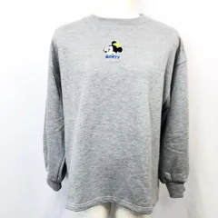 【中古】[印象A] E hyphen world gallery × DISNEY イーハイフン×ディズニー スウェット / トレーナー レディース F 杢グレー 裏毛 ミッキーマウス刺繍 長袖のサムネイル