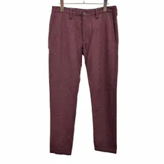 【中古】[印象AB] JOURNAL STANDARD ジャーナルスタンダード パンツ レディース M メランジ ワインレッド 赤紫系 ウール100% ウエストにロゴパッチ 起毛 僅かにテーパード ジップフライのサムネイル