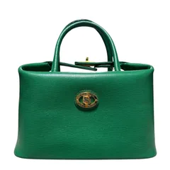 Burberrys バーバリーズ ハンドバッグ ノバチェック ロゴプレート レザー グリーン レディース ヴィンテージ