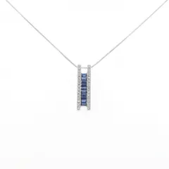 K18WG サファイヤ ネックレス 0.60CT