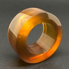 琥珀印鑑 21mm特注サイズ 現品のみです。彫り無しになります。外国人に 