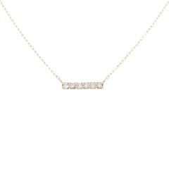 パティエラ【Briller】K10バゲットカットダイヤモンドネックレス 