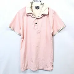 【中古】[印象B] TK TAKEO KIKUCHI ティーケー ポロシャツ レディース 2 ピンク 綿100% ワイヤー襟 Tシャツ生地 オープンカラー レイヤード風 半袖のサムネイル