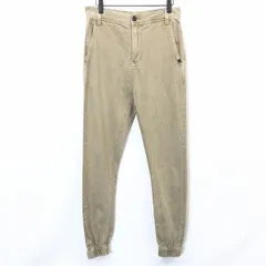 【中古】[印象B] QUIKSILVER クイックシルバー ジョガーパンツ メンズ 30 ベージュカーキ 綿×ポリウレタン カラーデニム インポート古着 裾ゴムのサムネイル