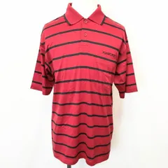 【中古】[印象AB] PIASPORTS ピアスポーツ ポロシャツ / カットソー メンズ 4 レッドなど 赤など 綿100% Tシャツ生地 ボーダー柄 胸ポケット付き 半袖のサムネイル