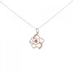 クロスネックレス　PG K18 ピンクサファイア　0.47 スライドチェーン クロスネックレス PG K18 ピンクサファイア 0.47 スライドチェーン