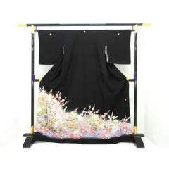 【未使用品】黒留袖　口野春峰　下り藤【本加賀友禅】 未使用品】黒留袖 口野春峰 下り藤【本加賀友禅】 : KOMEHYO