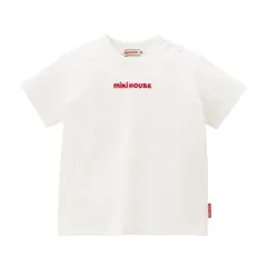 新品 [ミキハウス] 半袖Ｔシャツ 無地 ロゴ ワンポイント シンプル 日本製 男の子 女の子 ベビー キッズ 子供服 通園 通学 10-5229-577 120cm 白