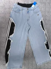 アディダス アディレニウム5 0 ディスコンストラクテッド デニムパンツ L