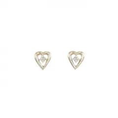 K10YG/K14YG ハート ダイヤモンド ピアス 0.02CT