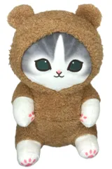 新品 mofusand パジャマにゃんBIGぬいぐるみ 約28㎝ (くまパジャマ)