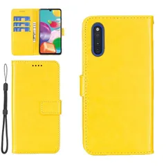 防水 スマホケース全面保護 防塵 スタンド 耐摩擦手触りが良い耐衝撃 ネット スマホケース 高級合皮上質 銀行カード現金 携帯カバー 手帳型 手帳型 レザー au（イェロー）収納 人気サムスン SC41A カード ギャラクシー ケース SCV48(6.10イン