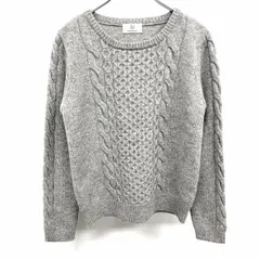古着 ビューティーアンドユース BEAUTY＆YOUTH UNITED ARROWS ケーブルニット セーター 長袖 ウール×ナイロン ヘザーグレー レディース