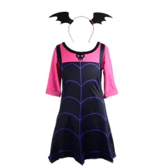 新品 [Dressy Daisy] 吸血鬼 コスプレ バンパイア 女の子 ハロウィン プリンセス ドレス コスチューム カチューシャ付 7～8歳 スタイルA