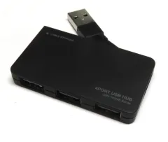 【中古】PCハード エレコム 4ポート USB2.0ハブ(ケーブル収納タイプ)[U2H-YKN4BBK]