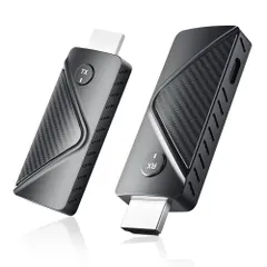 ワイヤレス hdmi 無線 送受信機セット「日本技適認証済」無遅延 最大30m無線伝送 1080P 60Hz 映像音声同時 2.4GHz/5GHz周波数帯対応 挿すだけ使える ミラー＆拡張モード搭載 プラグアンドプレイ WIFI&設定不要 コ e48133d8