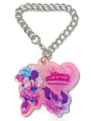 【中古】キーホルダー ミニーマウス＆犬(ジャンプ) オリジナルチャーム 「ディズニー・パルパルーザ “ミニーのファンダーランド”」 東京ディズニーランド限定