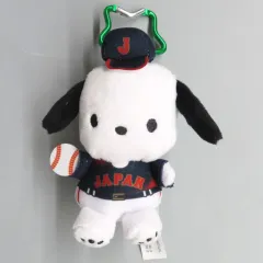 【中古】ぬいぐるみマスコット・ぬいぐるみバッジ ポチャッコ カラビナ付きマスコット プレイヤーver. 「タイトーくじ 侍ジャパン×サンリオキャラクターズ」 C賞