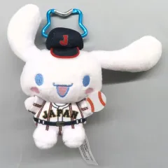 【中古】ぬいぐるみマスコット・ぬいぐるみバッジ シナモロール カラビナ付きマスコット プレイヤーver. 「タイトーくじ 侍ジャパン×サンリオキャラクターズ」 C賞