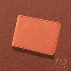 【新品】汎用 オレンジカードケース 免許証ケース 名刺ファイル カード入れ クレジットカードケース レザー 小銭入れ 専車ロゴv102tb