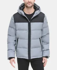 ダナ キャラン ニューヨーク メンズ アウター ジャケット・ブルゾン コート DKNY Mens MixedMedia Puffer Coat Reflectiveのサムネイル