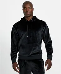 ゲス メンズ アウター パーカー・スウェット 長袖 GUESS Mens Bonded LongSleeve Drawstring Hoodie Black ブラック