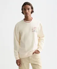 スコッチアンドソーダ メンズ アウター パーカー・スウェット シャツ SCOTCH SODA Mens Front and Back Artwork Pullover Sweatshirt Ivoryのサムネイル