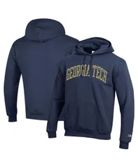 チャンピオン メンズ アウター ジャケット・ブルゾン フリース パーカー ジャケット Champion Mens Navy Georgia Tech Yellow Jackets Basic Arch Fleece Pullover Hoodie Navy ネ