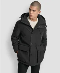 ダナ キャラン ニューヨーク メンズ アウター ジャケット・ブルゾン パーカー DKNY Mens Urban Hooded Parka Jacket Black ブラックのサムネイル