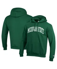 チャンピオン メンズ アウター パーカー・スウェット フリース Champion Mens Green Michigan State Spartans Basic Arch Fleece Pullover Hoodie Green グリーン