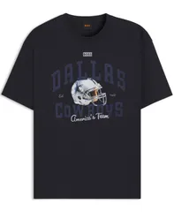 ヒューゴボス レディース トップス Tシャツ グラフィック Hugo Boss x DALLAS COWBOYS Helmet Graphic TShirt Dark Blue ブルーのサムネイル