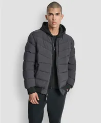 ダナ キャラン ニューヨーク メンズ アウター ジャケット・ブルゾン キルティング DKNY Mens Hooded Quilted Bomber Puffer Jacket Ironのサムネイル