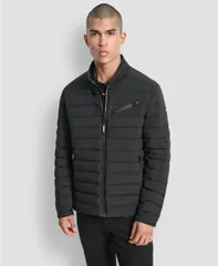 ダナ キャラン ニューヨーク メンズ アウター ジャケット・ブルゾン キルティング DKNY Mens Moto Quilted Puffer Jacket Black ブラックのサムネイル