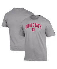 チャンピオン メンズ トップス Tシャツ ロゴ Champion Mens Heather Gray Ohio State Buckeyes Arch Over Logo TShirt Heather Gray グレー