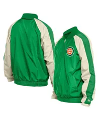 ニューエラ メンズ アウター ジャケット・ブルゾン パーカー New Era Mens Kelly Green Chicago Cubs Ripstop Raglan QuarterZip Hoodiのサムネイル