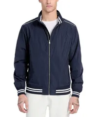 ゲス メンズ アウター ジャケット・ブルゾン GUESS Mens RegularFit Urban Stripe Bomber Jacket Smart Blue ブルーのサムネイル