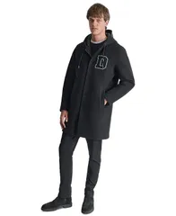 ダナ キャラン ニューヨーク メンズ アウター ジャケット・ブルゾン コート ロゴ DKNY Mens TuftedChenille Logo Applique Long Hooded Stadiumのサムネイル