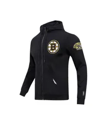 プロスタンダード メンズ アウター ジャケット・ブルゾン パーカー Pro Standard Mens Black Boston Bruins Classichenille FullZip Hoodie Jacket Black ブラック