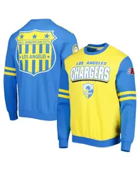 ミッチェルネス メンズ アウター パーカー・スウェット シャツ Mitchell Ness Mens Gold Los Angeles Chargers All Over 20 Pullover Swのサムネイル