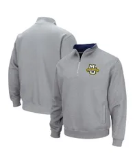 コロシアム メンズ アウター ジャケット・ブルゾン ロゴ Colosseumens Heathered Gray Marquette Golden Eagles Tortugas Team Logo QuarterZip Jacket Heathered Gr