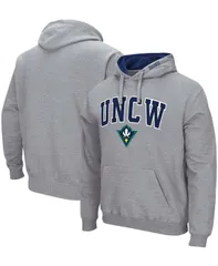 コロシアム メンズ アウター パーカー・スウェット ロゴ Colosseumens Heather Gray UNC Wilmington Seahawks Arch and Logo Pullover Hoodie Heather Gray グレー