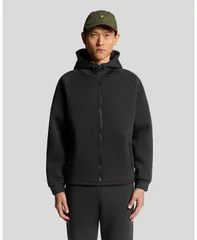 ライルアンドスコット メンズ アウター パーカー・スウェット Lyle Scott Mens Neoprene ZipThroughoodie Jet black ブラック