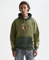 スコッチアンドソーダ メンズ アウター パーカー・スウェット 刺繍 SCOTCH SODA Mens 40th Anniversary Embroidered Hoodie Olive オリーブのサムネイル
