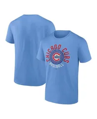 ファナティクス メンズ トップス Tシャツ Fanatics Mens Light Blue Chicago Cubs Alt Circle TShirt Light Blue ブルー