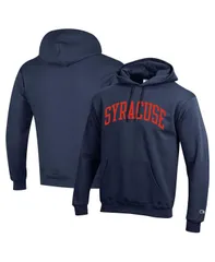 チャンピオン メンズ アウター パーカー・スウェット スウェット シャツ フリース パーカー Champion Mens Navy Syracuse Orange Basic Arch Fleece Pullover Hoodie Sweatshirt Nav