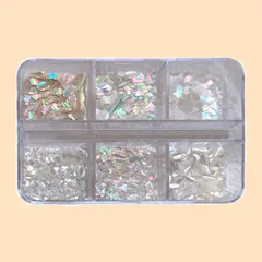 レジン封入 パーツ ネイルアート ジェルネイル オーロラ 貝殻 シェルパーツ デコパーツ 白 薄型 シェルフレーク 天然 ネイルパーツ シェル