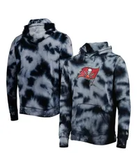ニューエラ メンズ アウター パーカー・スウェット パーカー New Era Mens Black Tampa Bay Buccaneers Team TieDye Pullover Hoodie Black ブラック