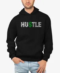 エルエーポップアート メンズ アウター パーカー・スウェット スウェット シャツ LA Pop Art Mens Word Art Hustle Hooded Sweatshirt Black ブラック